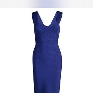 Herve Leger Navy Bandage Dress